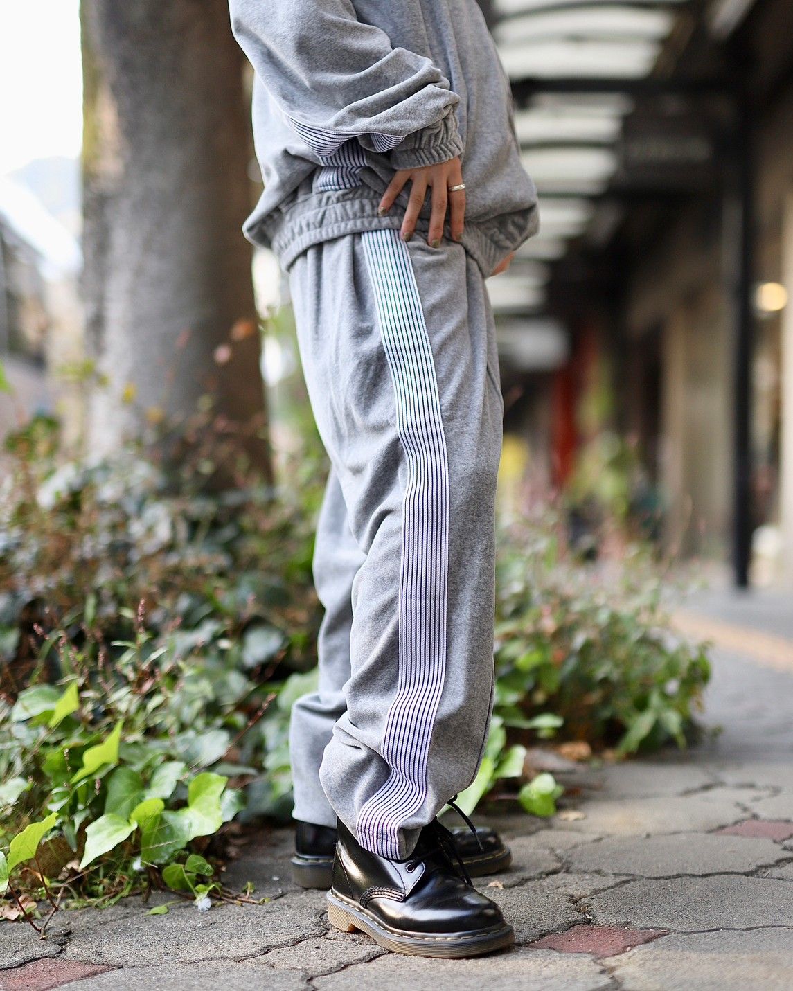 S.F.C 23FW VELOUR TRACK PANTS(SFCFW23CS07)Grey