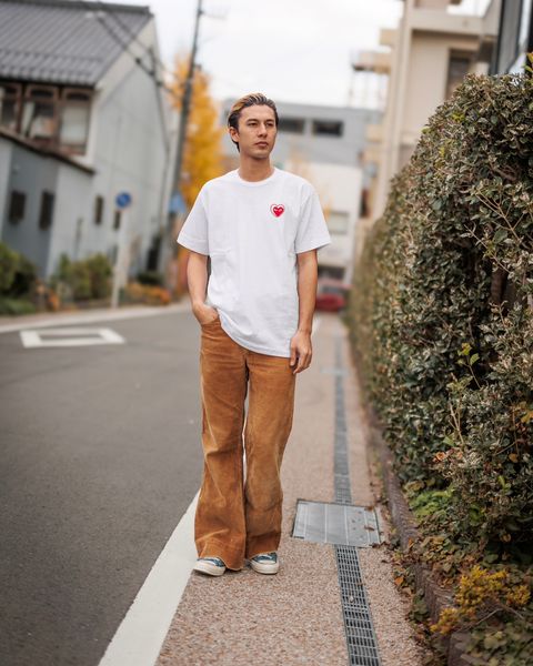 PLAY COMME des GARSONS METALSTONE HEART Tシャツ(WHITE RED) 新作発売！
