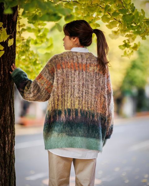 YOKE 新作TREE JAQUARD MOHAIR BUTTONED CARDIGAN style.2024.11.22