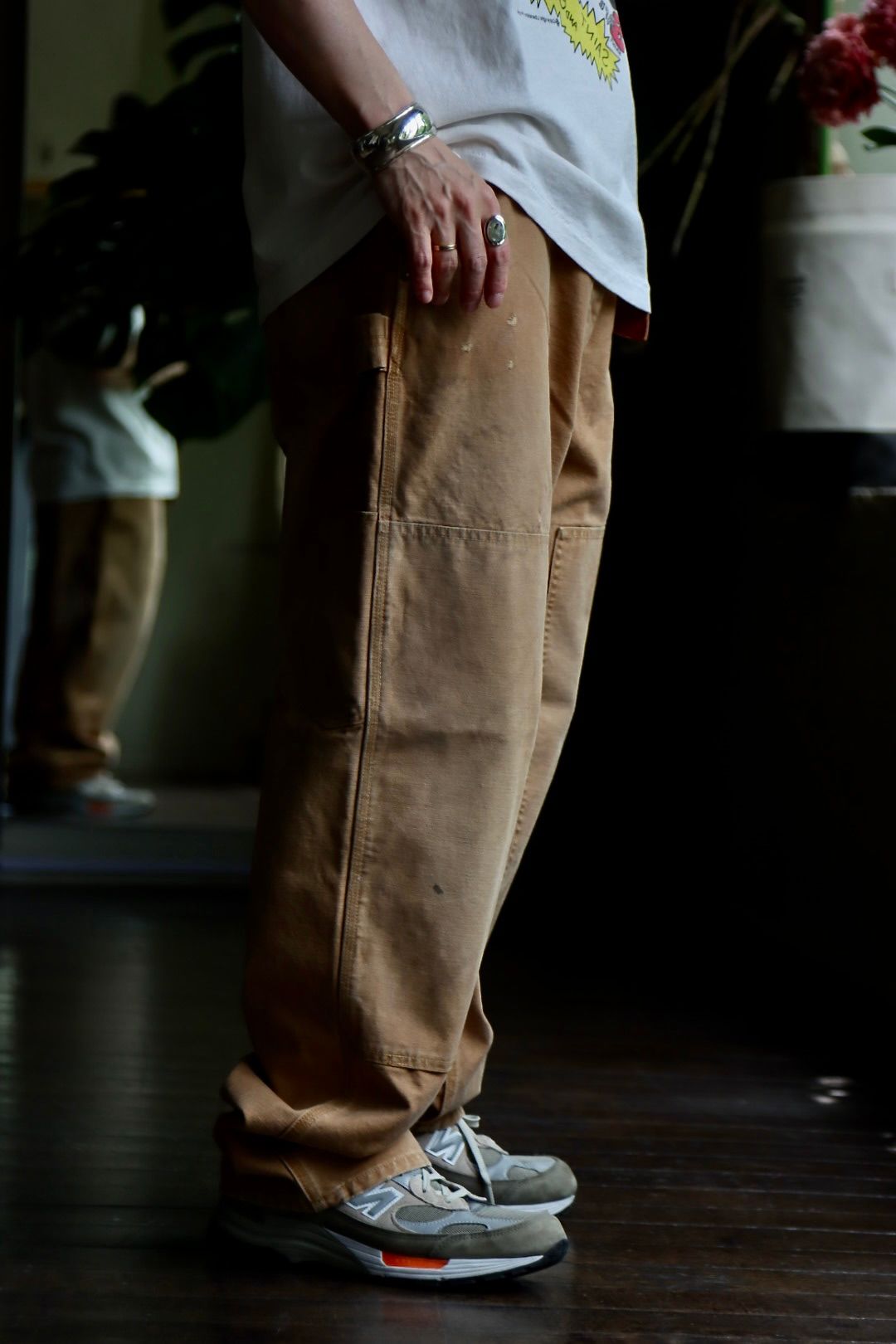 SAINT M×××××× - セントマイケル 23SS ペインターパンツDOUBLE KNEE  PANTS(SM-S23-0000-061)BEIGE※4月29日(土)発売！ | mark