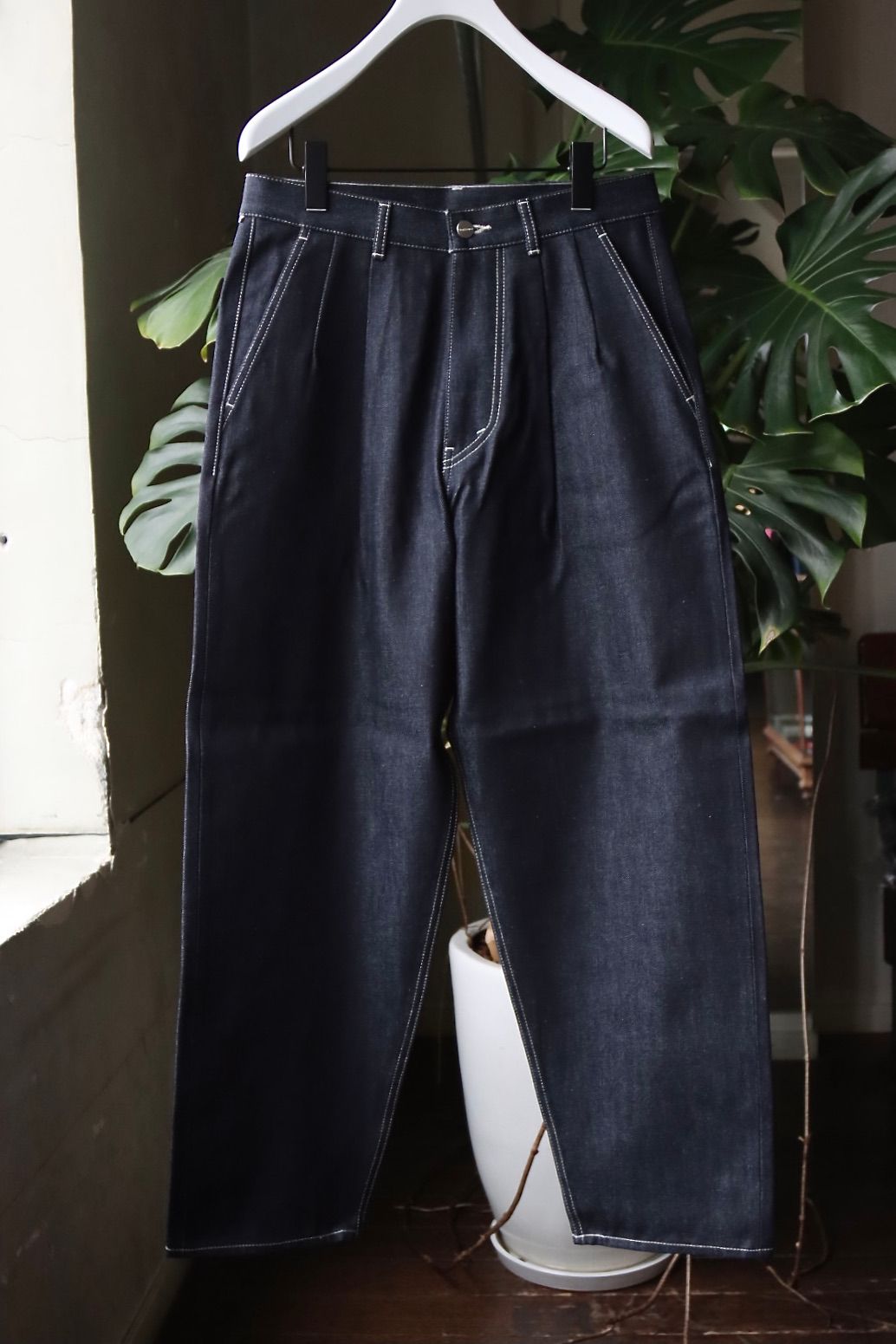 Graphpaper - グラフペーパー Selvage Denim Two Tuck Tapered Pants