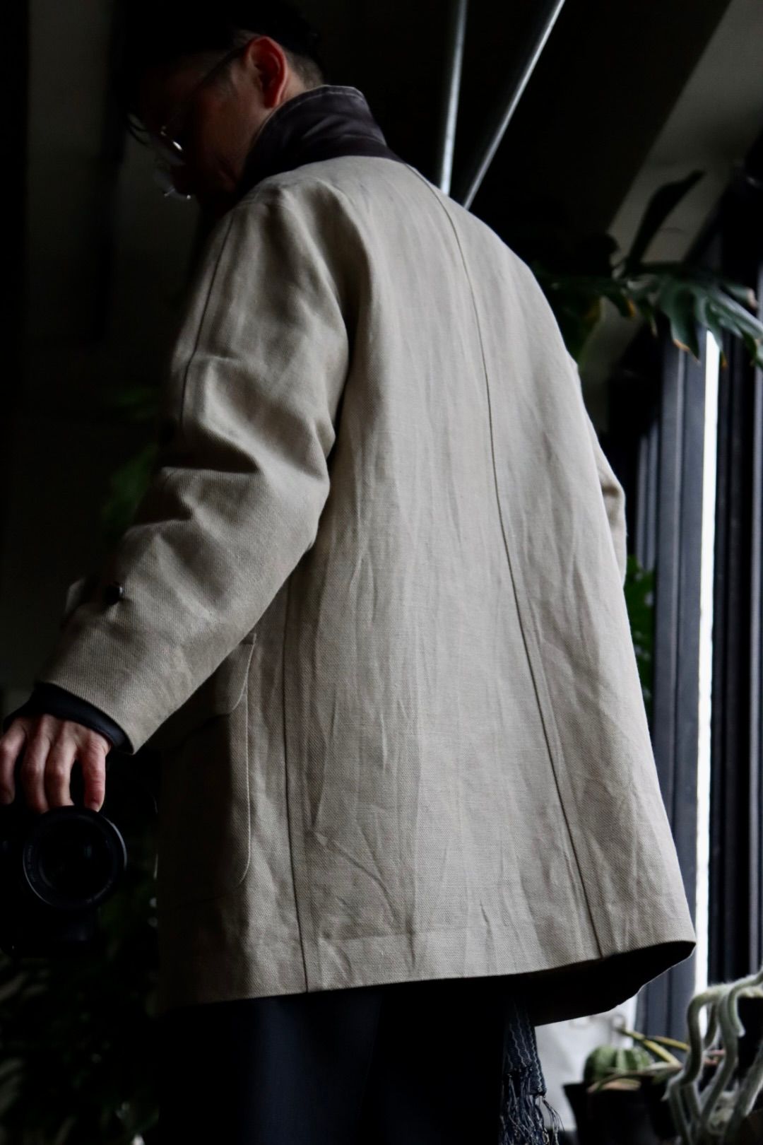 アプレッセ23SSコート Linen Half Coat(23SAP-01-06H)BEIGE