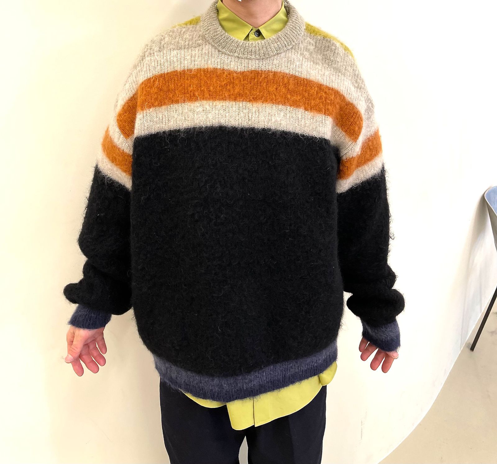 yoke 22aw STILL BORDER CREWNECK ニット - トップス