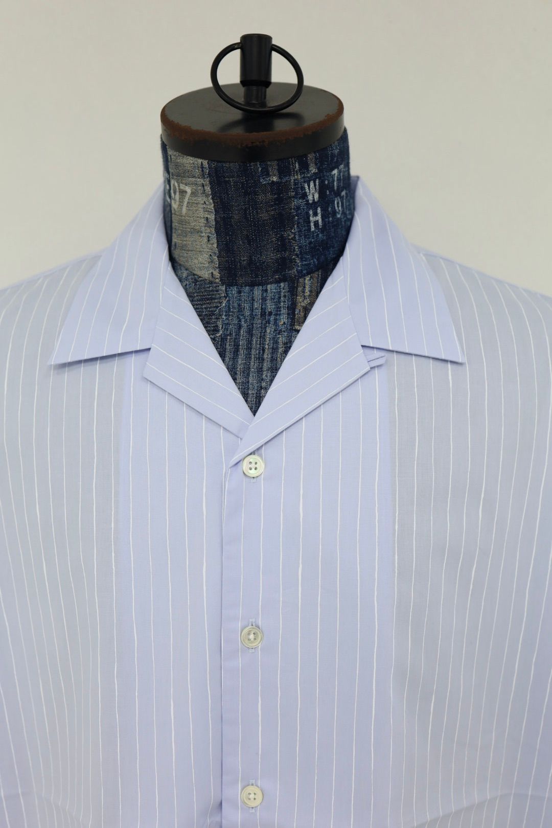 S.F.C 26SS エスエフシー COTTON STRIPE OPEN COLLAR SS SHIRT(SFCSS26S07)Sax☆5月9日(土)発売！