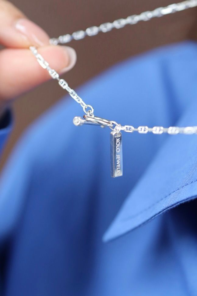XOLO JEWELRY ネックレス / Tiny Solid Anchor Link Necklace (XON046-50)Silver925
