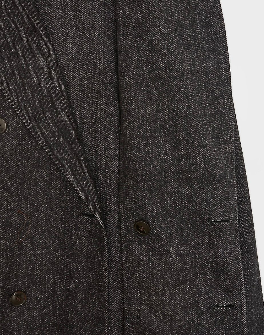 マーカ 26AW ヘビーシルクフランネル / リラックスドフィット W.B ジャケット(M26C19JK01C)HERRINGBONE☆新作発売！