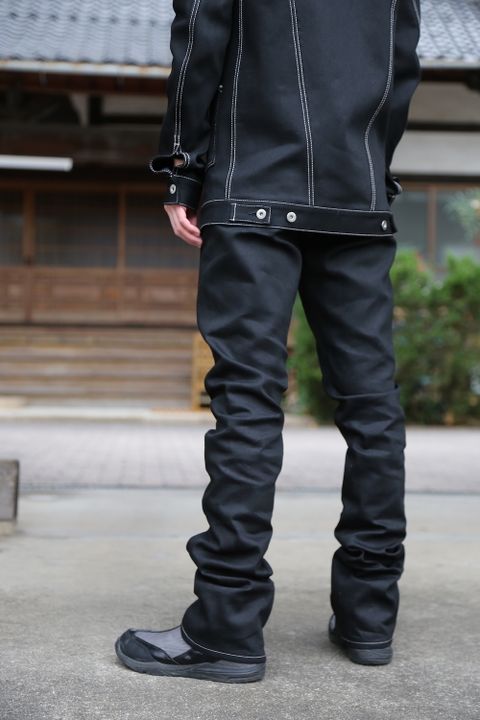 sulvam Mens slim denim jacket & Mens boots cut denim pants style 2020.12.19.