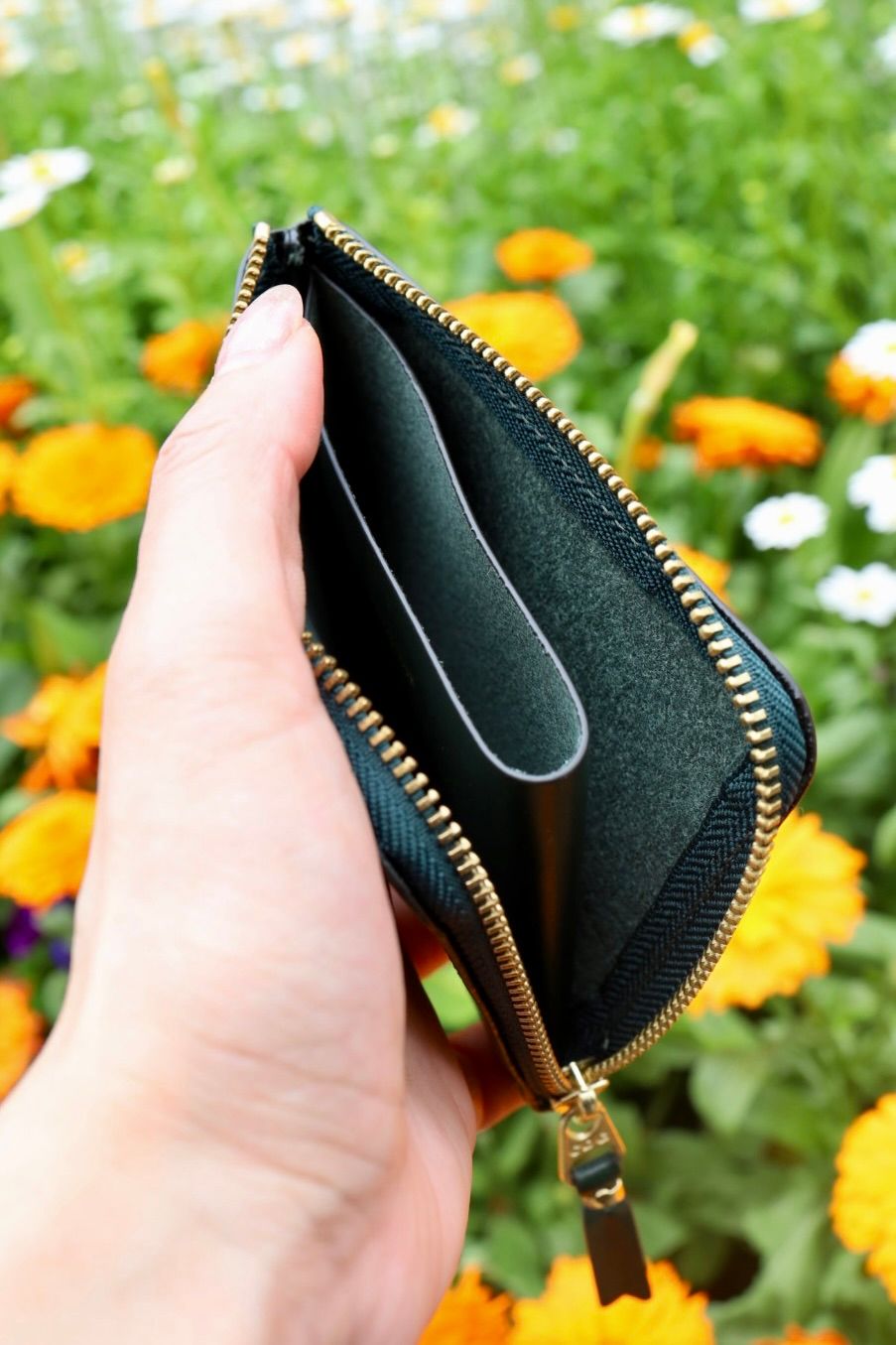 コムデギャルソン L字型ZIP財布(8Z-D003-051-5)BOTTLE GREEN☆4月11日再入荷！