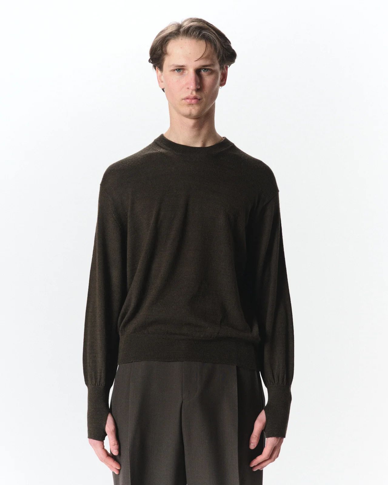 マーカウェア 26AW CREW NECK JUMPER(A26C24SW03C)DARK OLIVE☆新作発売！