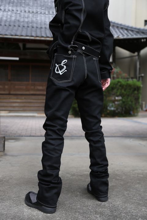sulvam Mens slim denim jacket & Mens boots cut denim pants style 2020.12.19.