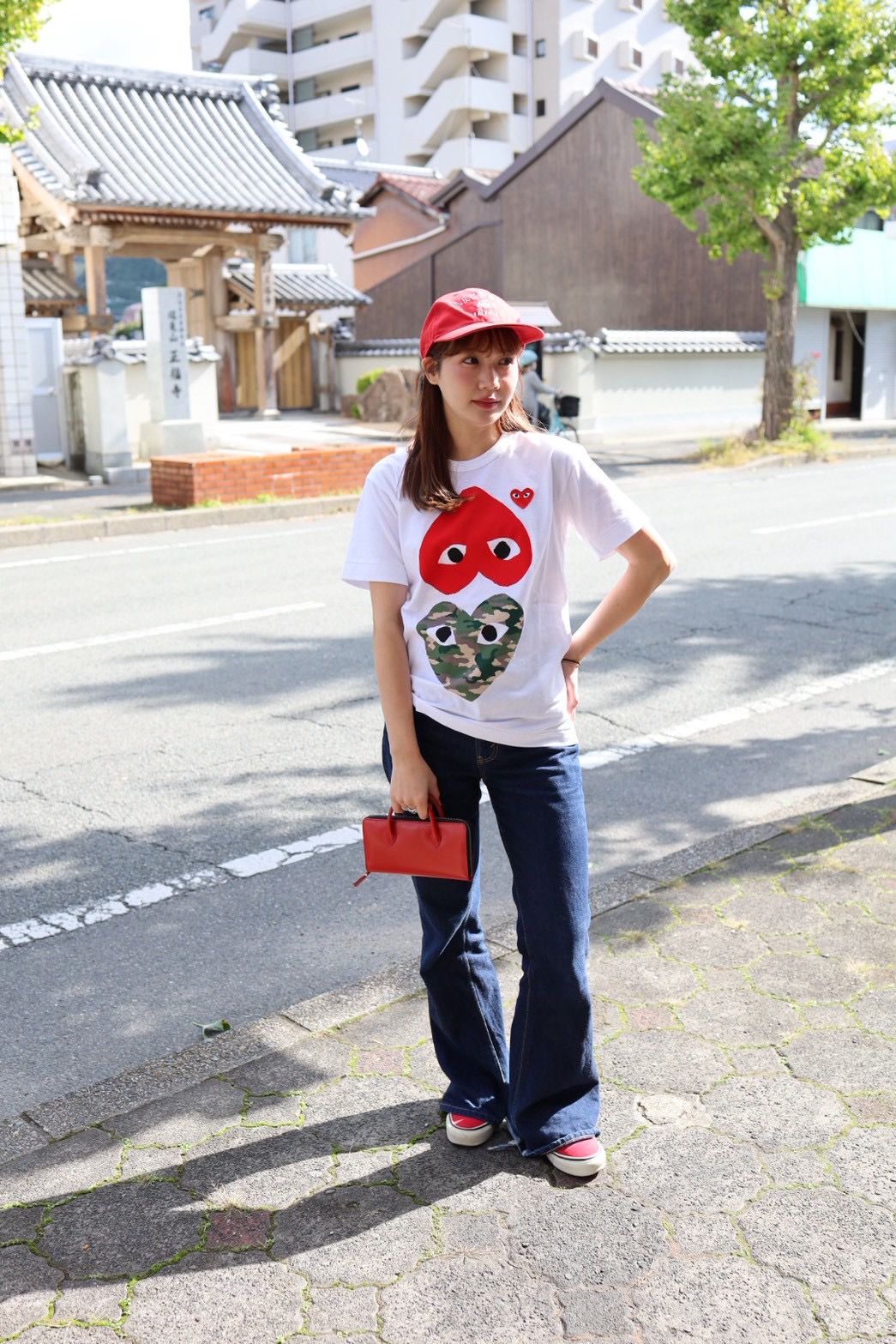 プレイコムデギャルソン REDエンブレムハートTシャツ(CAMO×RED)☆11月1日(土)発売！