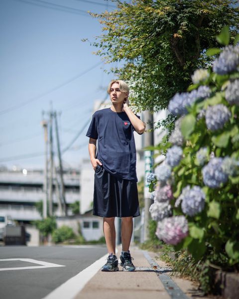 PLAY COMME des GARCONS ダブルハートTシャツ スタイル 2024.6.17