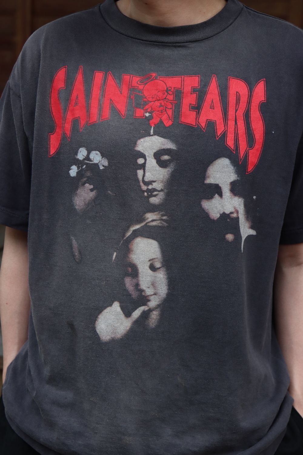 ©SAINT M×××××× DENIM TEARS FACES TEE style.2022.4.26