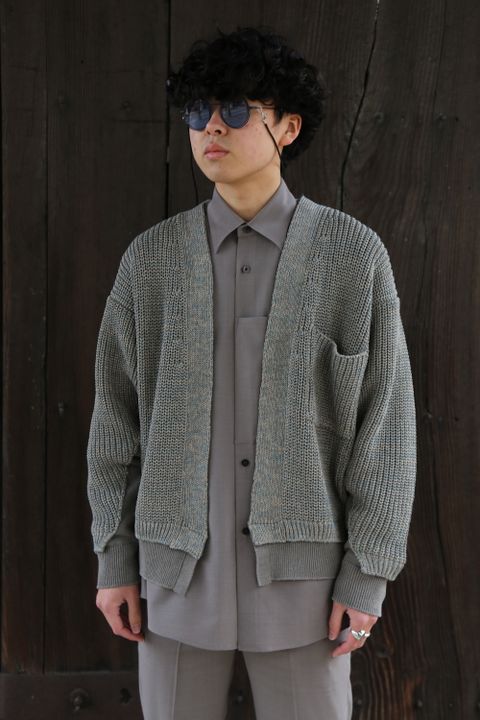 YOKE 5G CONNECTING RIB CARDIGAN(YK21SS0223S) style. 2021.03.07.