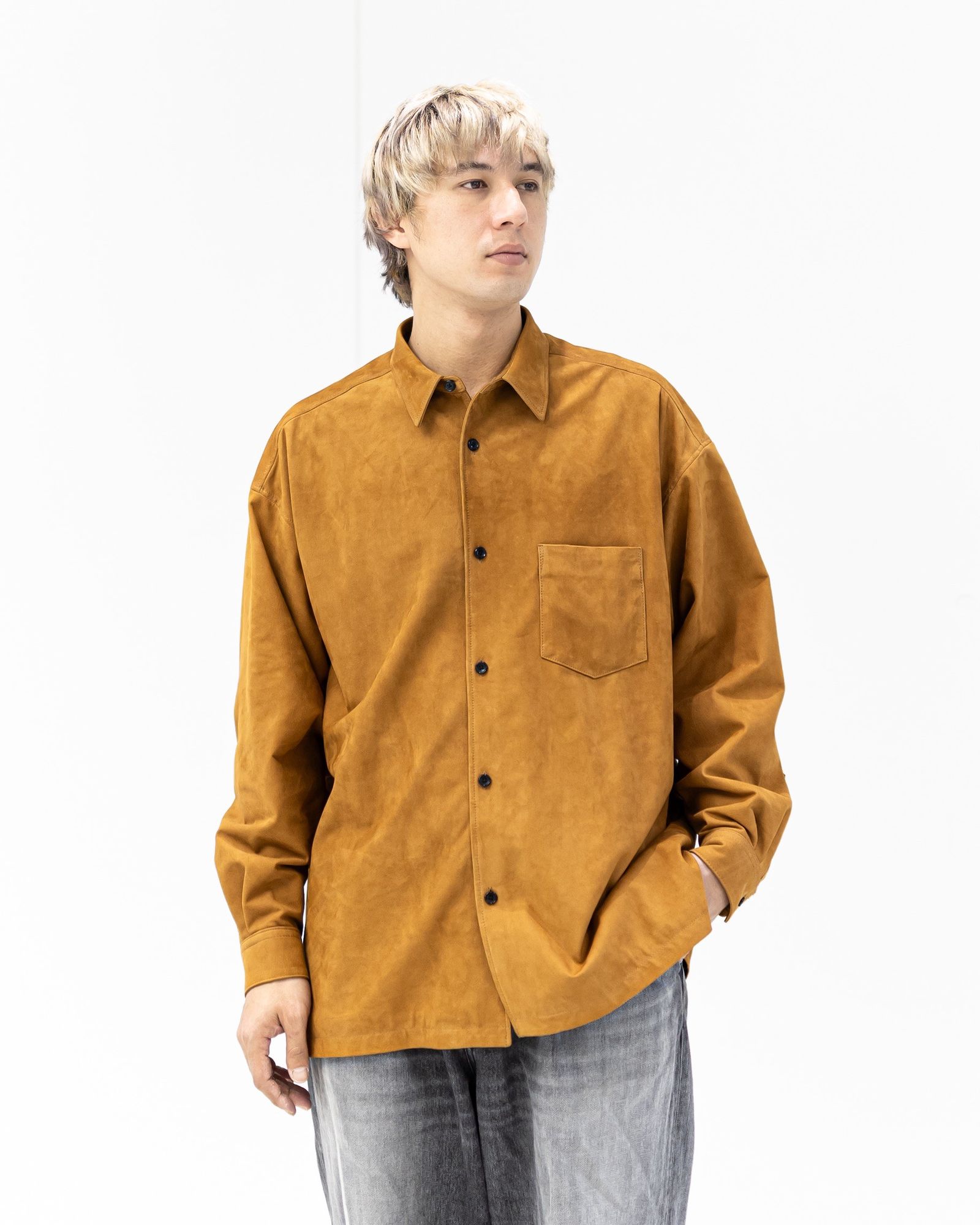 Graphpaper Cow Nubuck Leather L/S Oversized Regular Collar Shirt 2月28日(土)新作発売！