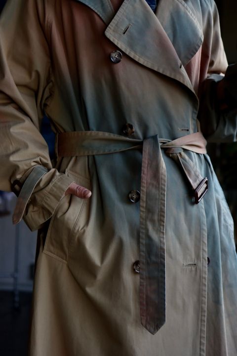YOKE 23SS SPRAY PRINTED TRENCH COATスタイル
