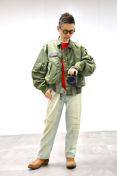 YOKE ヨーク26SS Connected Military Blouson CWU*L-2B"OLIVE"スタイル