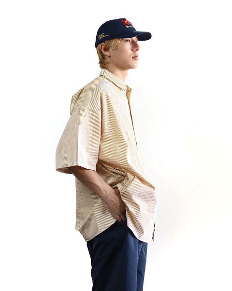 FreshService 24SS CORPORATE UNIFORM S/S SHIRT(STRIPE YELLOW) style 2024.3.8