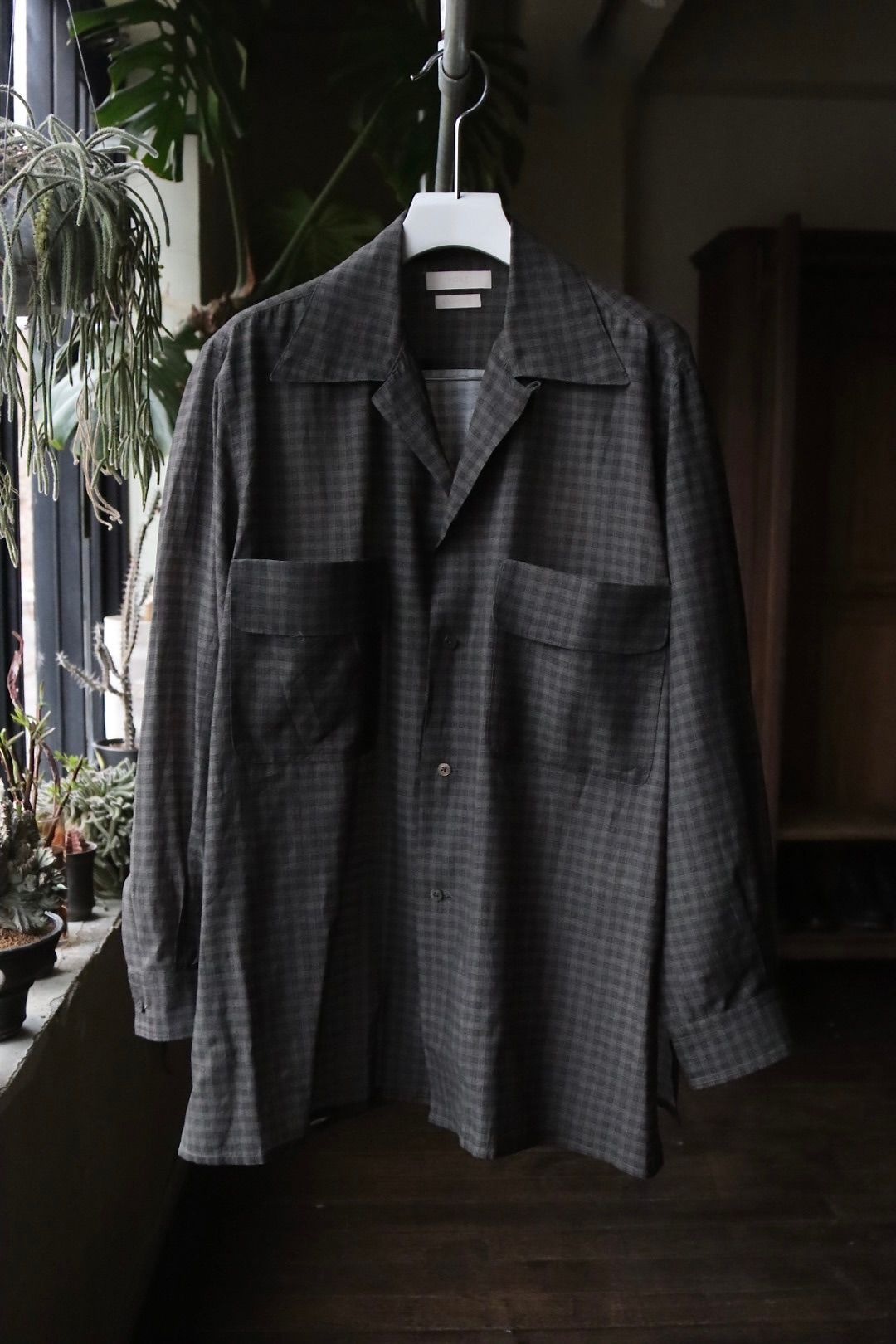 YOKE - ヨーク24SS PIXEL LOW PLAID OPEN COLLAR SHIRT