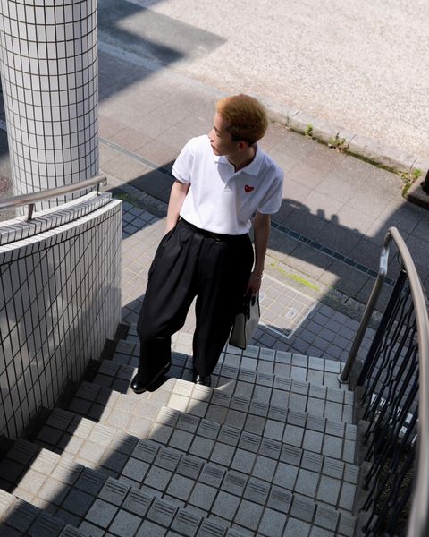 PLAY COMME des GARCONS プレイコムデギャルソン23SS REDハート ポロシャツスタイル