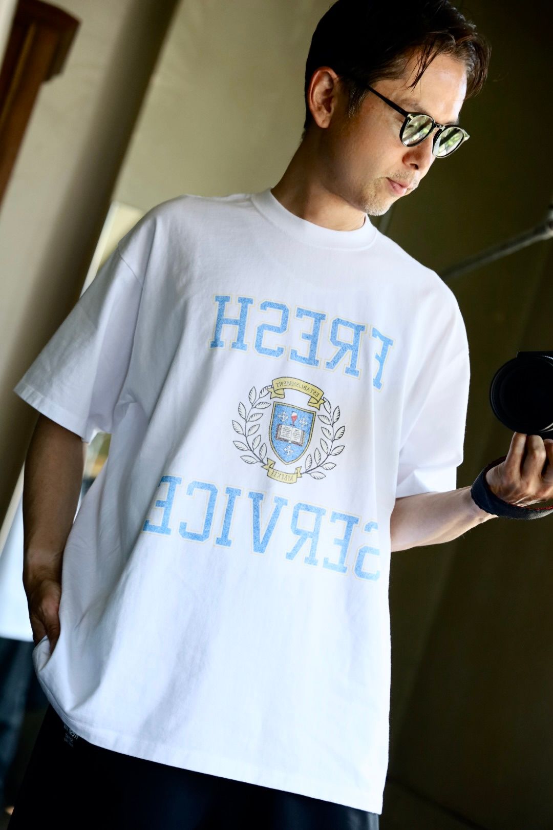 フレッシュサービス CORPORATE PRINTED S/S TEE "COLLEGE"(FSC253-70013)WHITE★8月16日(土)発売！