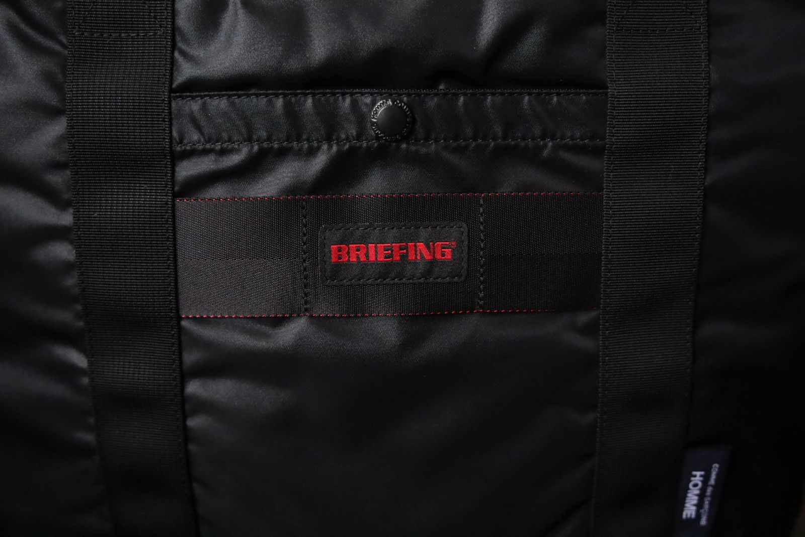 コムデギャルソンオム バッグ BRIEFING W-NAME REVERSIBLE BAG(HR-K208-051)BLACK×KHAKI☆10月2日(金)発売！