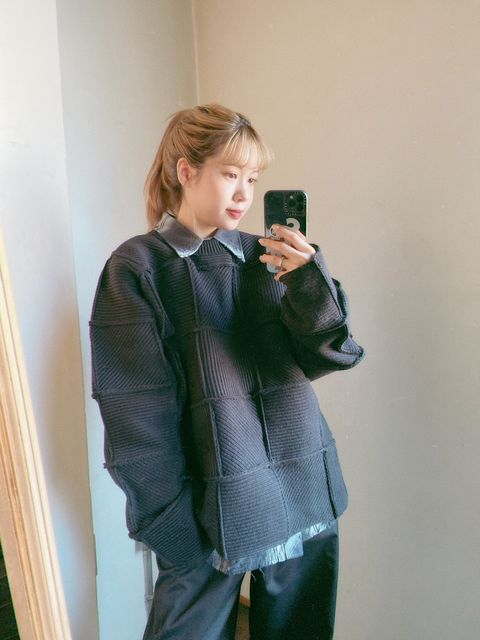 YOKE 24SS PATCHWORK RIB SWEATER style.2023.12.23
