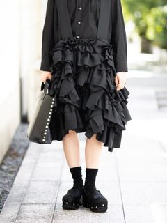 tao 26FW エステルツイルサロペットスカート(TR-A001-051-1)BLACK☆8月7日(金)発売！