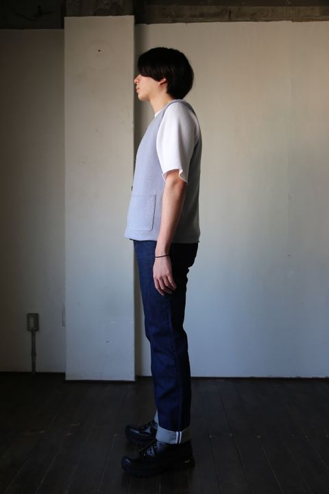 MATSUFUJI Modified Farmers Knit Vest style.2021.1.16.