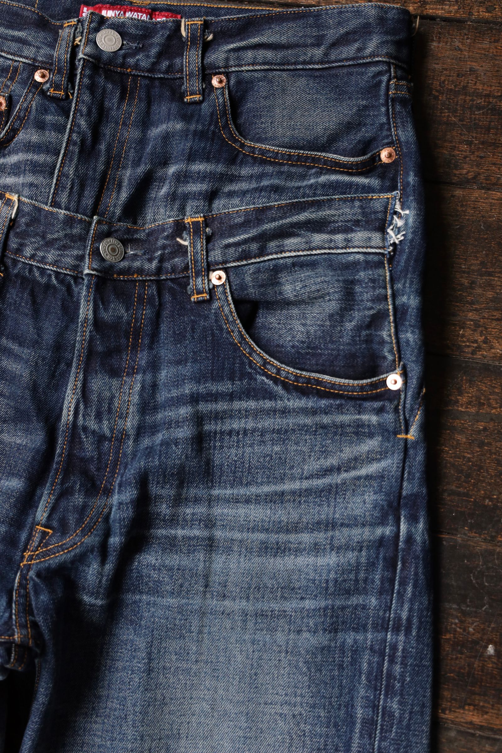 ジュンヤワタナベマン 25SS ダブルウエストLevi's Wネームデニム(WO-P208-051)INDIGO