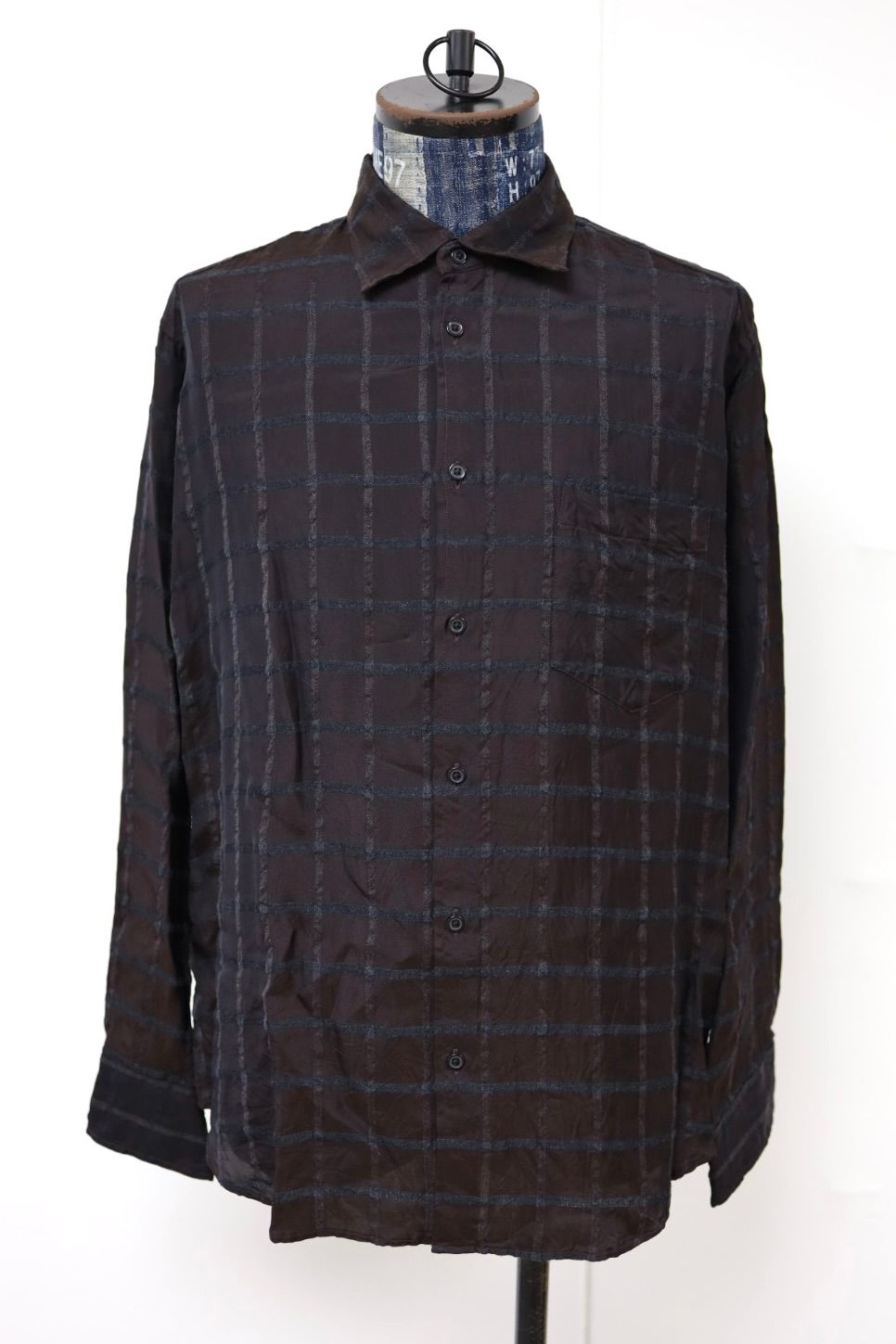 marka 26AW SEMI SPREAD COLLAR SHIRT(M26C02SH01C)BROWN CHECK☆新作発売！