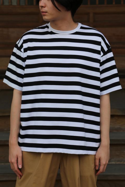 Graphpaper Border S/S Tee(GM203-70144B) style.2021.6.20.