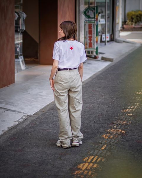 PLAY COMME des GARCONS 新作バックワンポイントTシャツstyle.2024.9/26