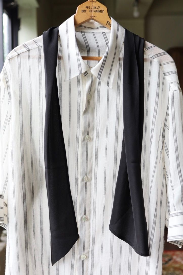 Yohji Yamamoto シルクロングスカーフ (HW-L12-403-1A26)BLACK☆7月8日(水)発売！