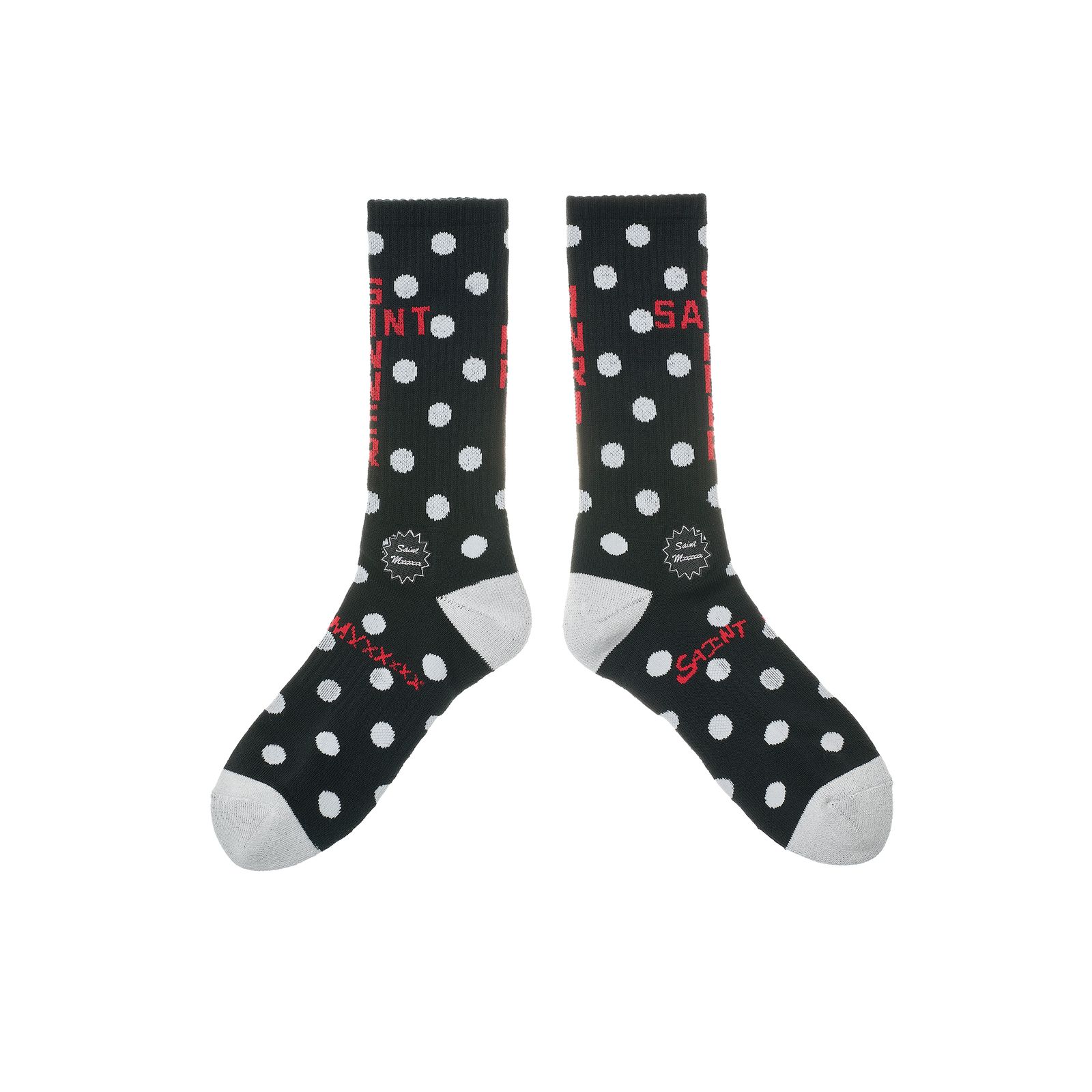 セントマイケル 26SS DOT SOCKS(SM-MK8-0000-100)BLACK★1月10日(土)発売！