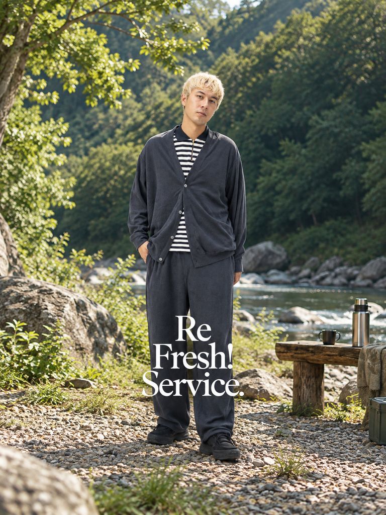 Re!FreshService UTILITY PILE CARDIGAN SET-UP (GRAY)☆9月19日(土)新作発売！