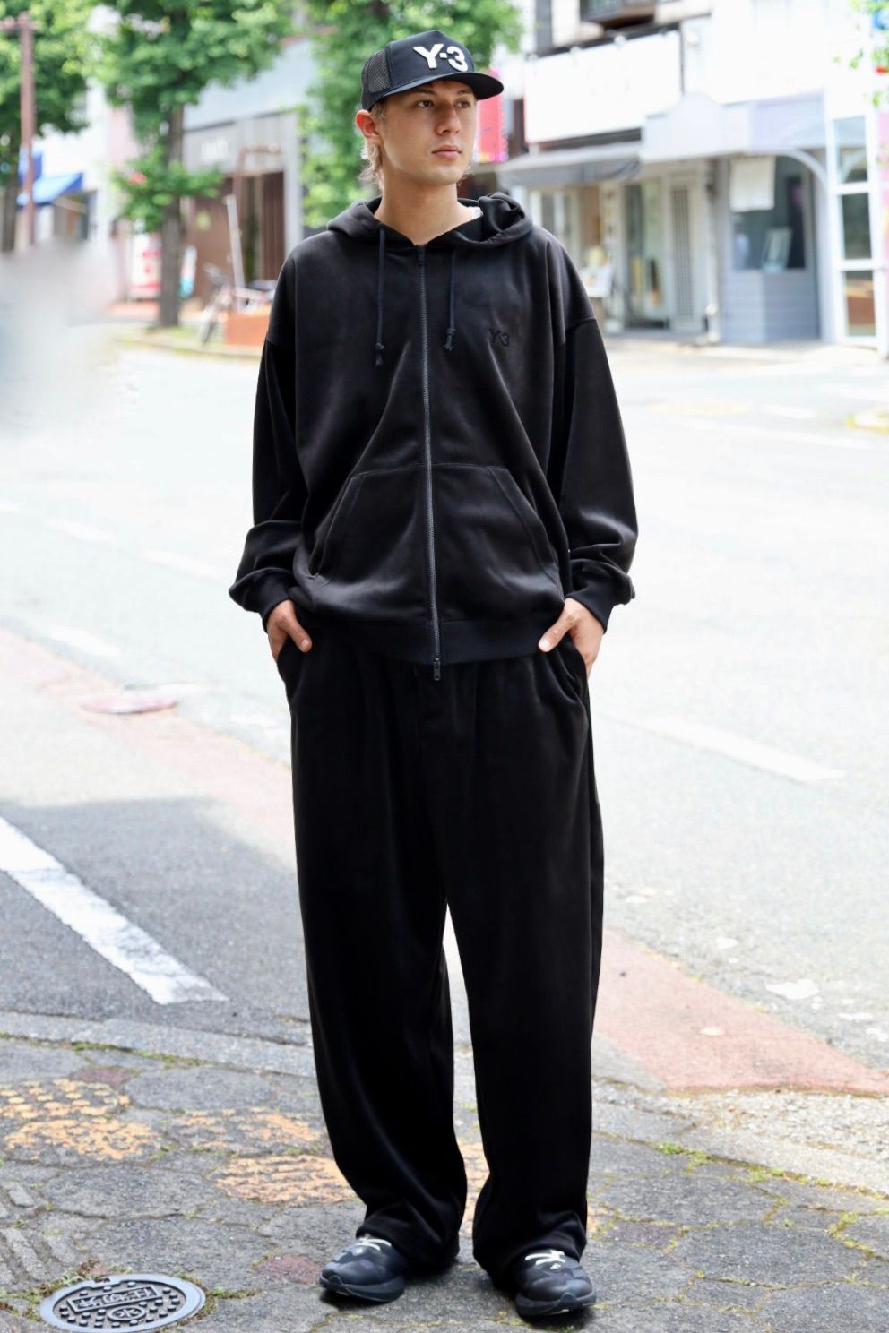 ワイスリー Y-3 ジップフーディ VELVET ZIP HOODIE(IA4371)BLACK☆新作発売！