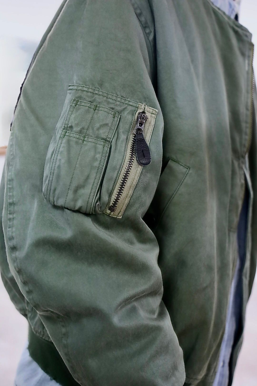 アプレッセ 2025 STYLE2 Vintage Silk Flight Custom Jacket(25AAP-01-28)SAGE☆10月25日(土)発売!