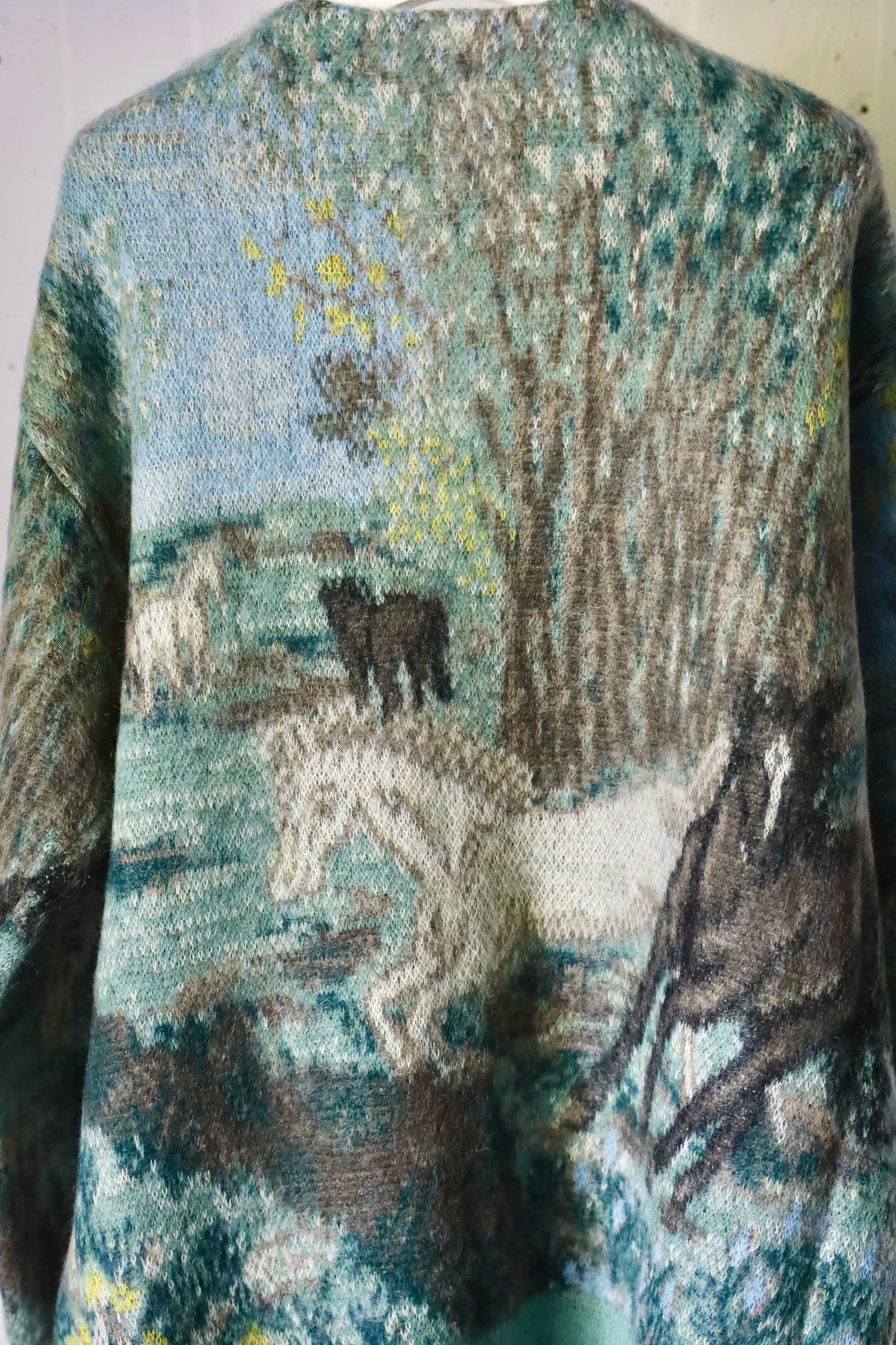 YOKE - ヨーク25SS HORSE JAQUCARD MOHAIR CARDIGAN - KEITA YOKE - ヨーク25SS HORSE JAQUCARD MOHAIR CARDIGAN - KEITA