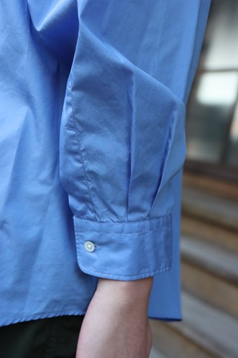 Graphpaper 22SS Broad L/S Oversized Regular Collar Shirt"BLUE".style