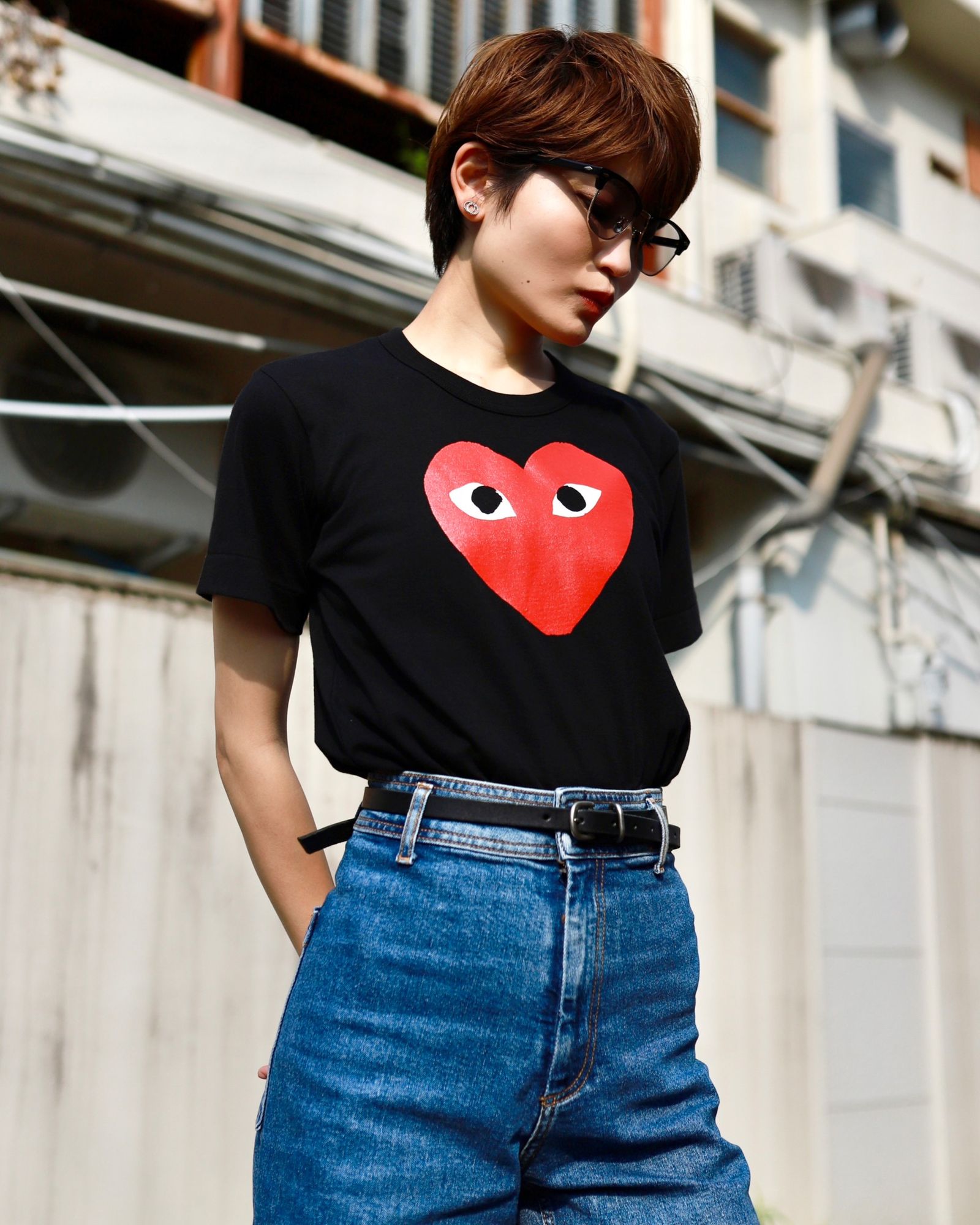 プレイコムデギャルソン RED HEART Tシャツstyle.2023.6.23