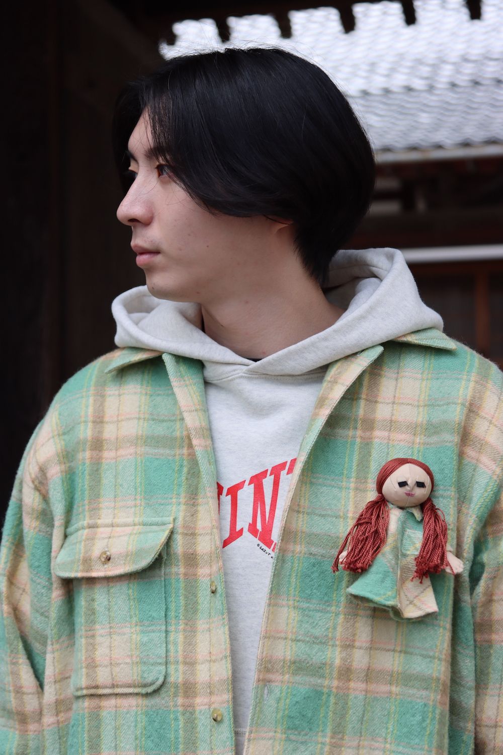doublet CHECK SHIRT WITH MY DOLL