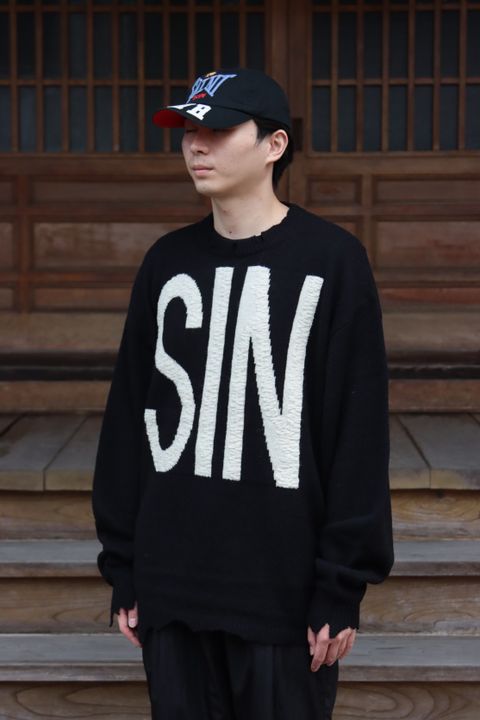 ©SAINT M×××××× WOOL SWTER SIN(SM-S21-0000-039)BLACK style