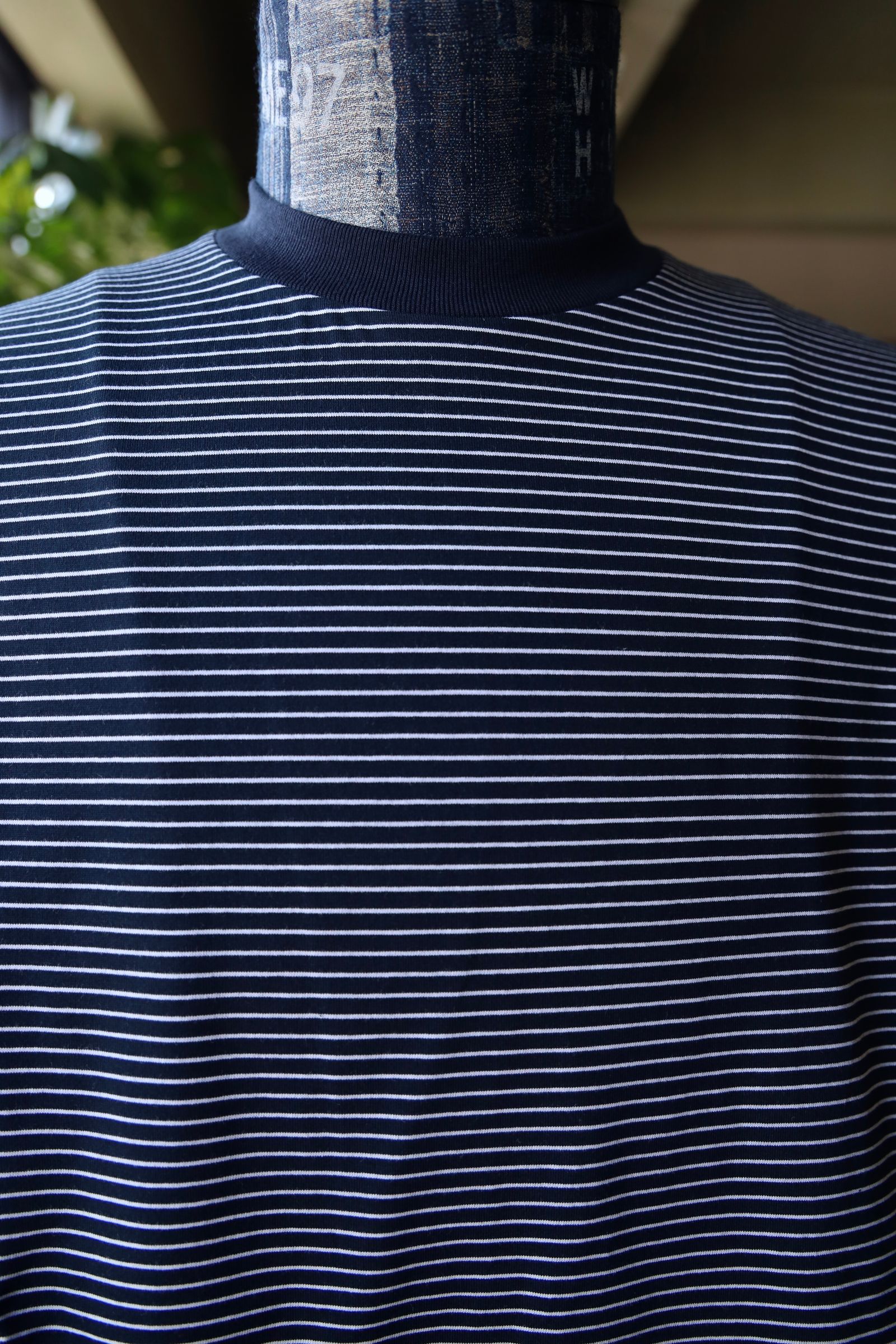 イズネス25SS BALLOON BORDER SHORTSLEEVE T-SHIRT(25SS_46_31SSSH05-3)NAVY×WHITE border