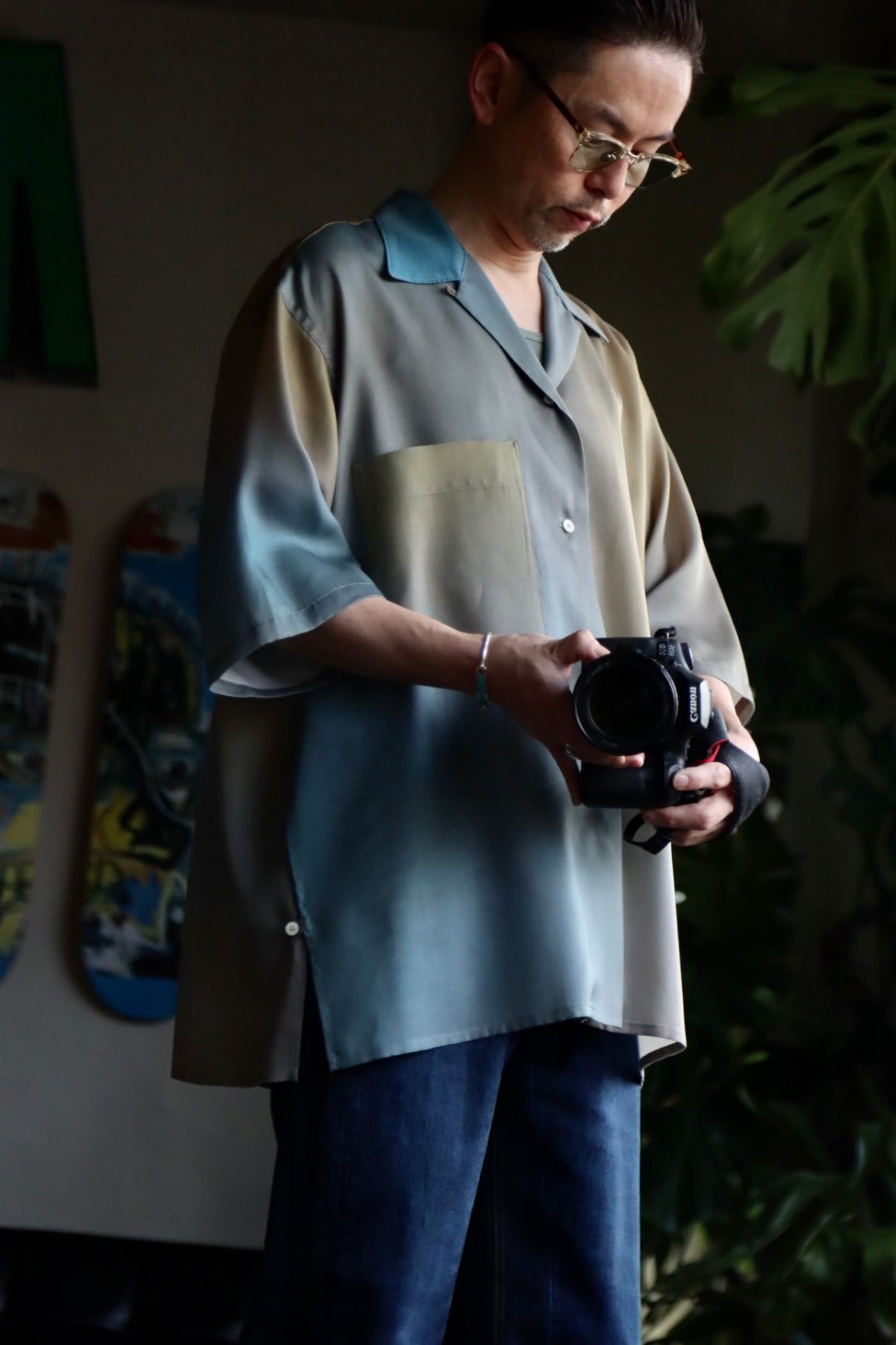 YOKE - ヨーク23SSシャツ PRINTED OPEN COLLAR SHIRT