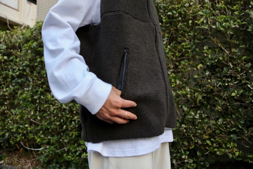 Graphpaper Wool Boa Zip-Up Vest Style.2020.10.2. | 1280 | mark