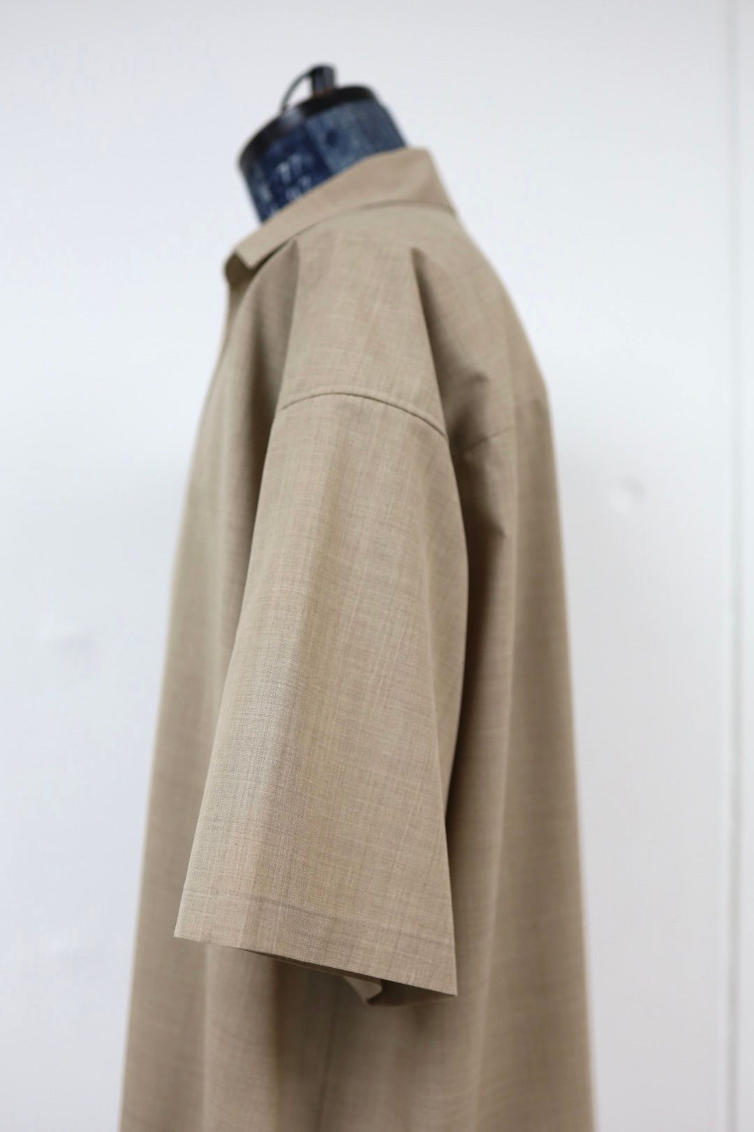 Graphpaper 26SS Fine Wool Heather S/S Skipper Shirt(GU261-50321)TAUPE☆2月21日(土)発売！