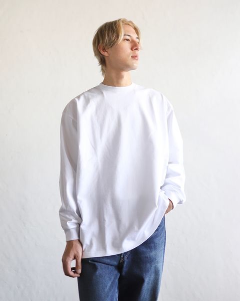 グラフペーパー Heavy Weight L/S Oversized Tee(WHITE)