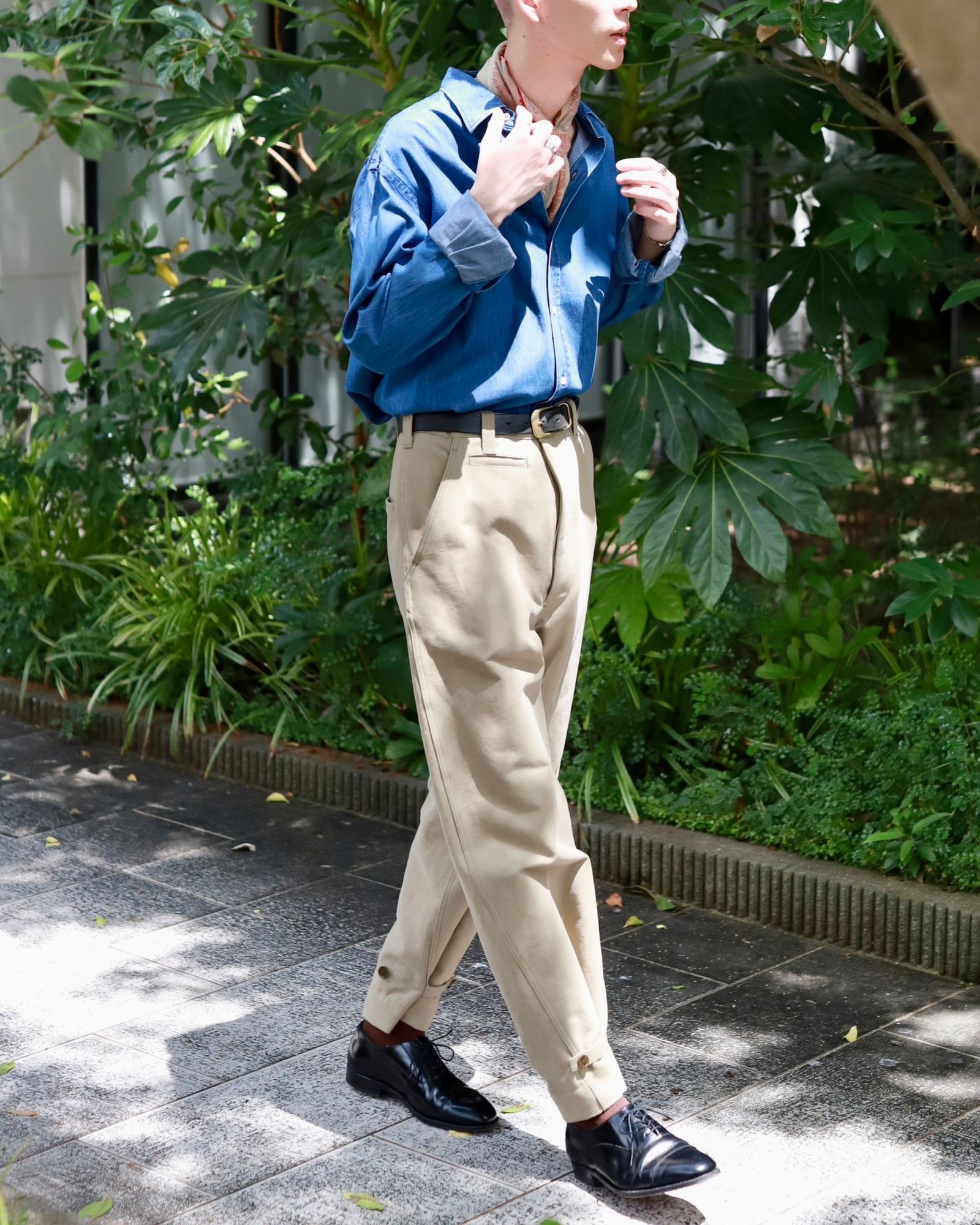 A.PRESSE アプレッセ 23AW Washed Denim shirtスタイル