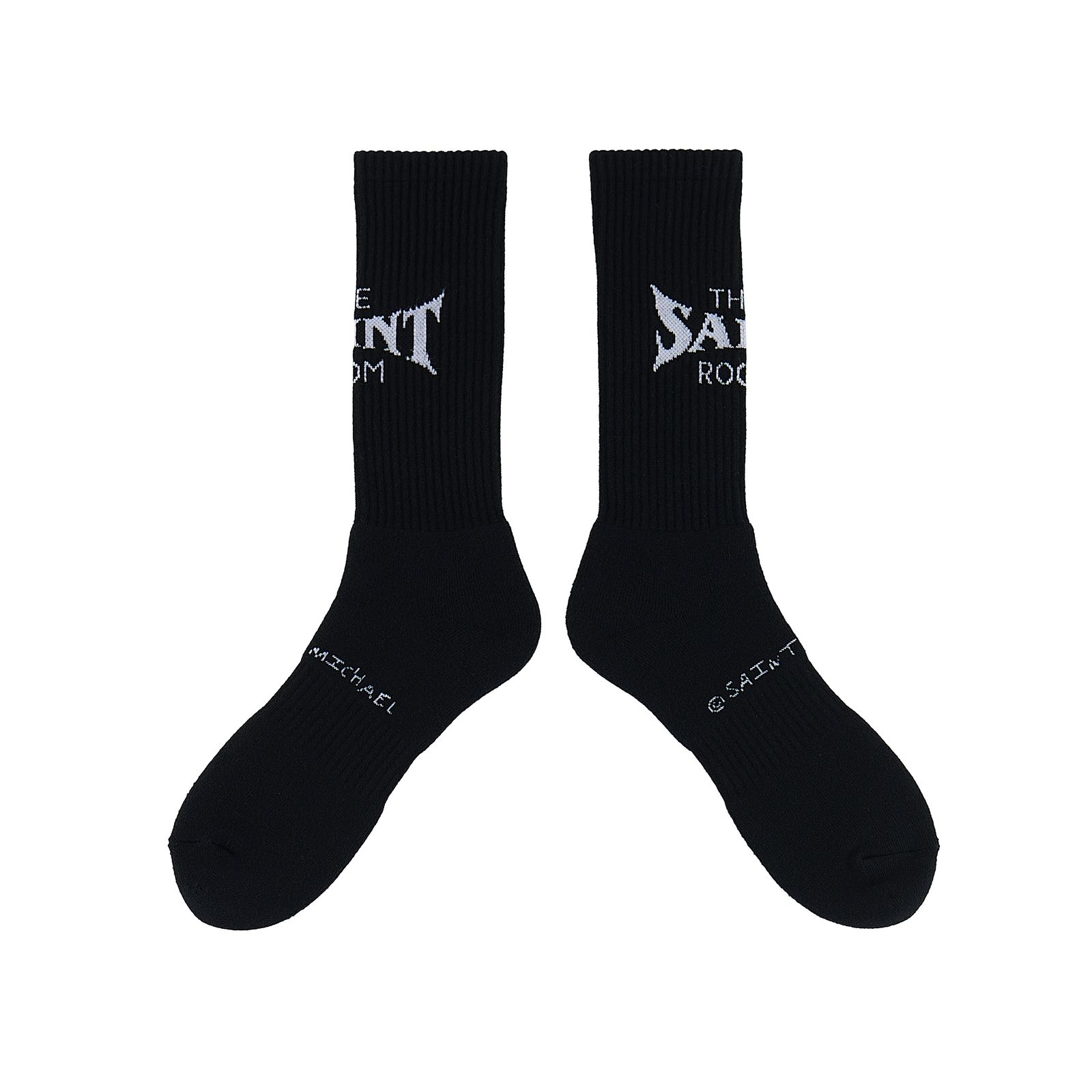 セントマイケル 22AW Saint Mxxxxxx X Shermer Academy SAINT ROOM  SOCKS(SM-A22-0000-066)BLACK×WHT※9月23日(金)発売 - FREE